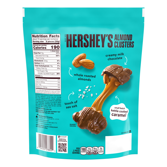 Image of HERSHEY&rsquo;S Almond Caramel Clusters, 20 oz Bag Packaging