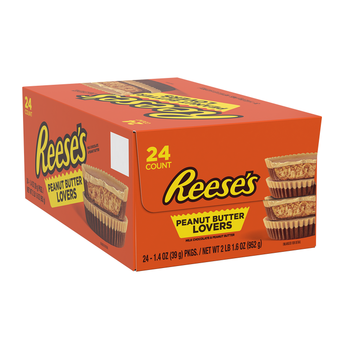 Image of REESE'S Peanut Butter Lovers Milk Chocolate Peanut Butter Cups, 1.4 oz. Packaging