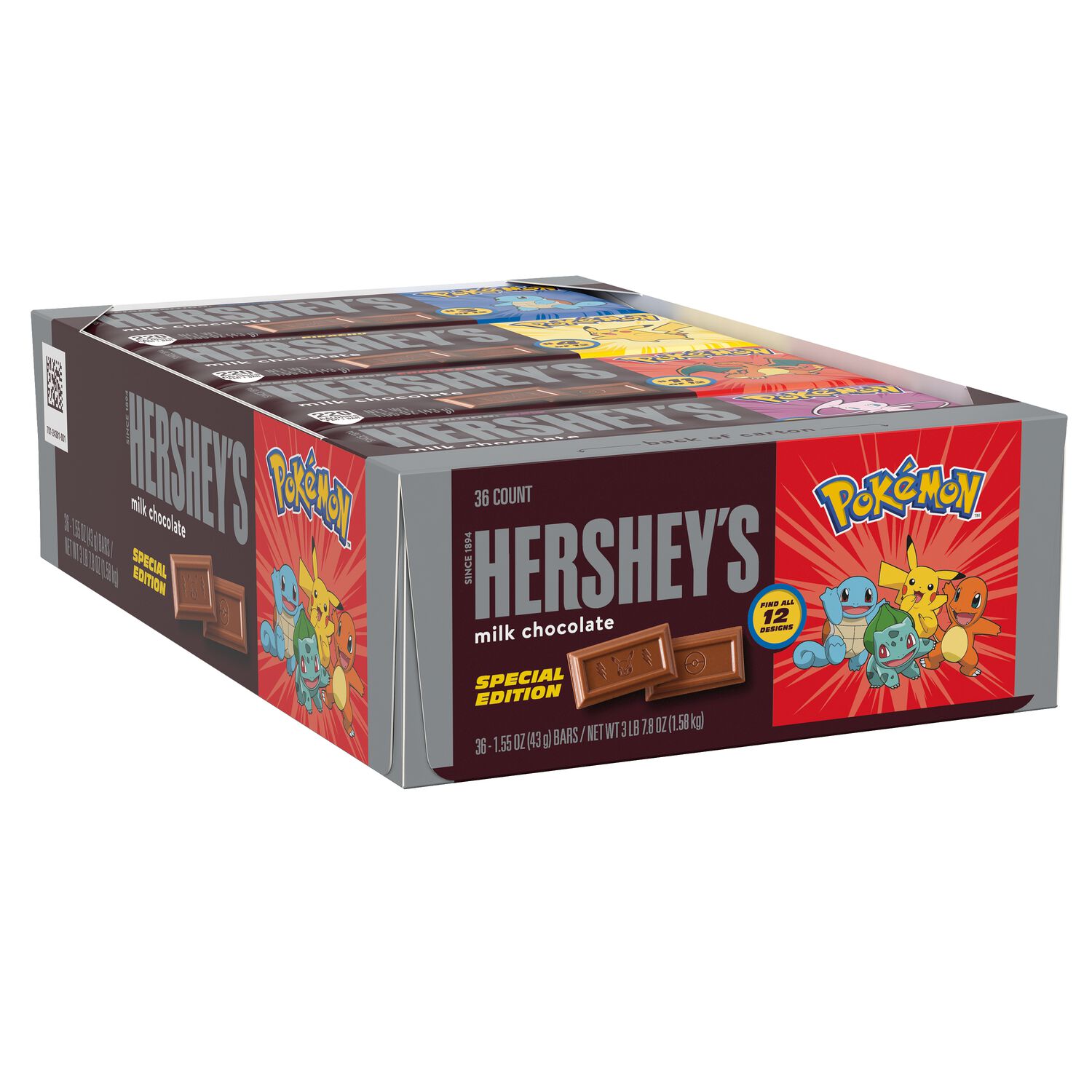 HERSHEY'S Milk Chocolate Pokmon Candy Bars | 1.55 oz (36 Count)