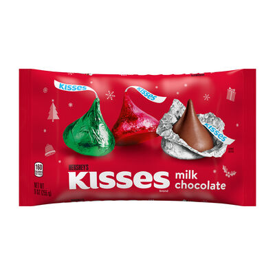 HERSHEY'S KISSES Milk Chocolate, Christmas , Candy Bag, 9 oz
