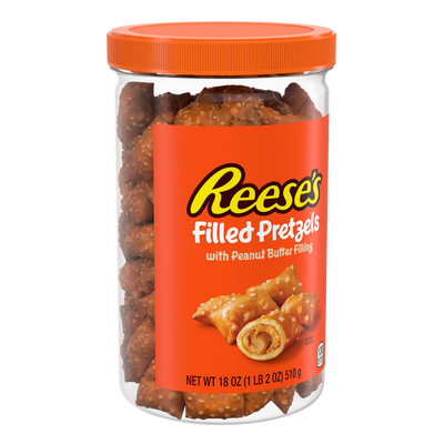 REESE'S Peanut Butter Filled Pretzels Jar,  18 oz