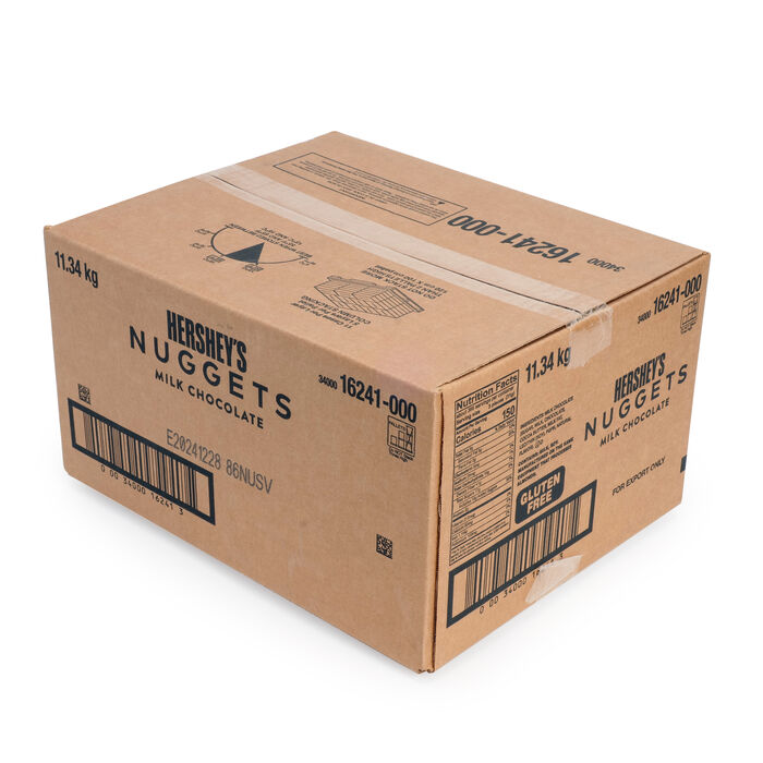 Image of HERSHEY'S NUGGETS Milk Chocolate Candy Bulk Box, 25 lb Packaging