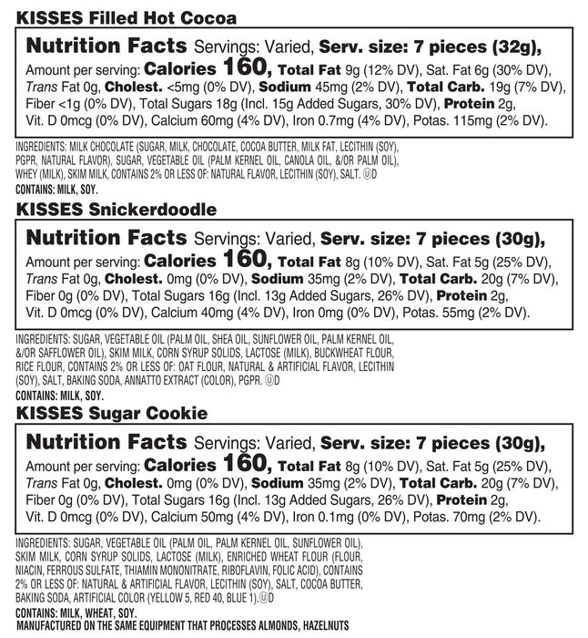 Image of HERSHEY'S KISSES Trio Red Holiday Gift Tin, 36 oz Packaging