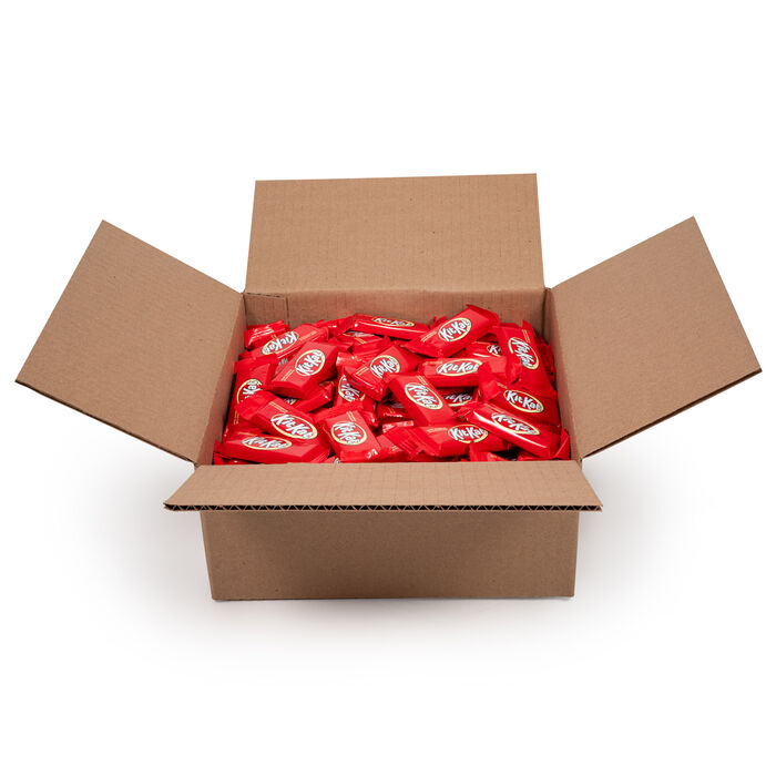 Image of KIT KAT® Milk Chocolate Wafer Candy Bars Snack Size 5lb Bulk Box Packaging