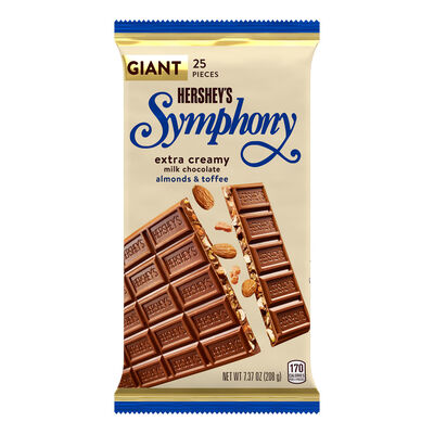 SYMPHONY Milk Chocolate Almond with English Toffee Giant 7.37oz Candy Bar