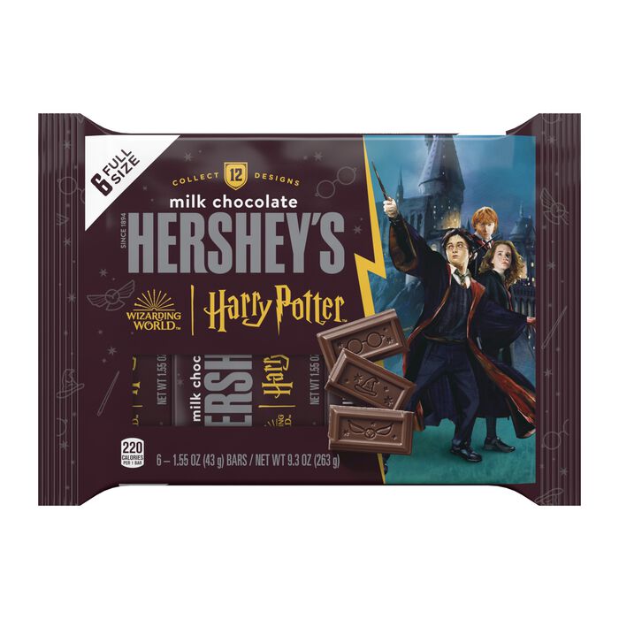 Image of HERSHEY'S Milk Chocolate Harry Potter™, Limited Edition Full Size Candy Bars, 1.55 oz (6 Count) Packaging