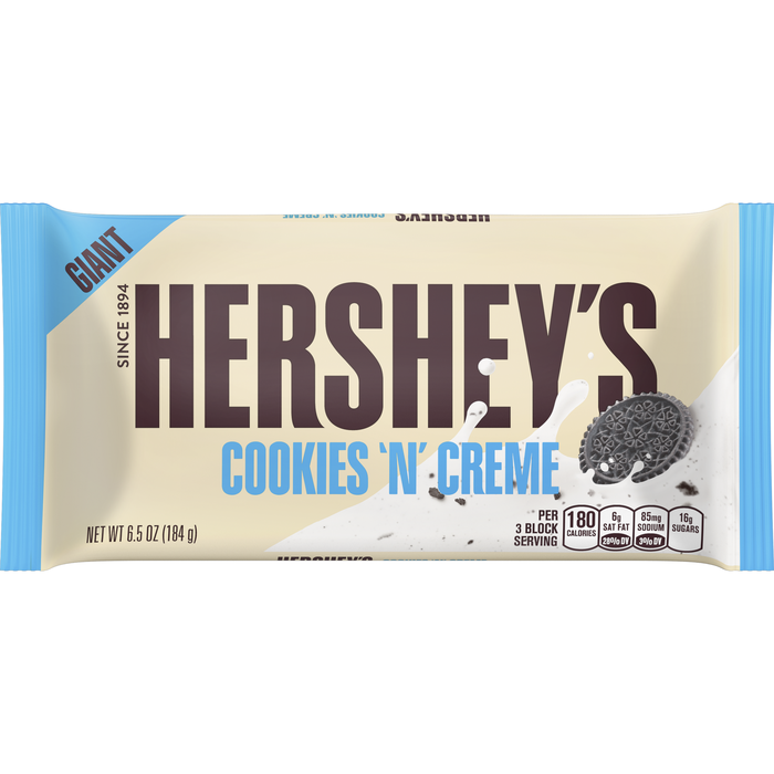 Image of HERSHEY'S COOKIES 'N' CREME Giant (6.5 oz.) Bar Packaging
