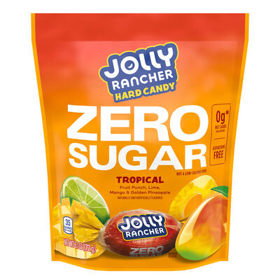 JOLLY RANCHER Zero Sugar Tropical Fruit Flavored Hard Candy Bag, 6.1 oz