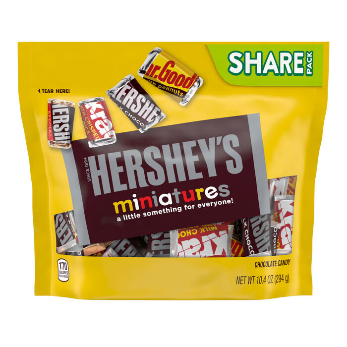 Image of HERSHEY'S Miniatures Assortment 10.4oz Candy Bag Packaging