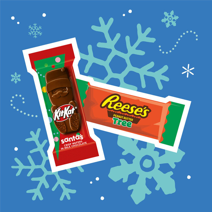 Image of KIT KAT® and REESE'S Milk Chocolate Snack Size Assorted Christmas Candy Bag, 18.45 oz Packaging