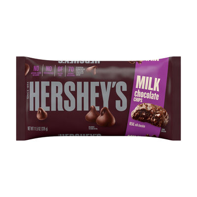HERSHEY'S Kitchens Milk Chocolate Baking Chips 11.5oz Candy Bag