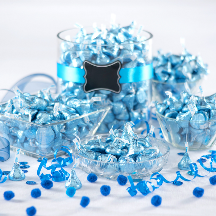 Image of KISSES Milk Chocolates in Light Blue Foils - 4.16 lbs. [4.16 lb. bag] Packaging