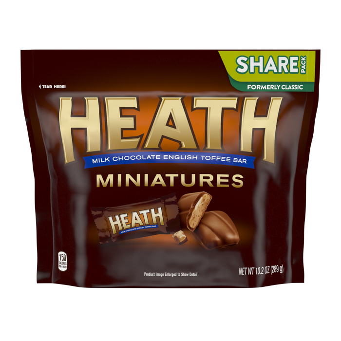 Image of HEATH Toffee Bar Miniatures, 10.2 oz. bag Packaging