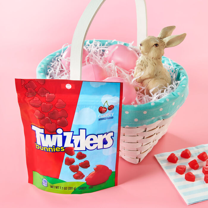 Image of TWIZZLERS Cherry Flavored Bunnies, Easter Candy Bag, 7.1 oz Packaging