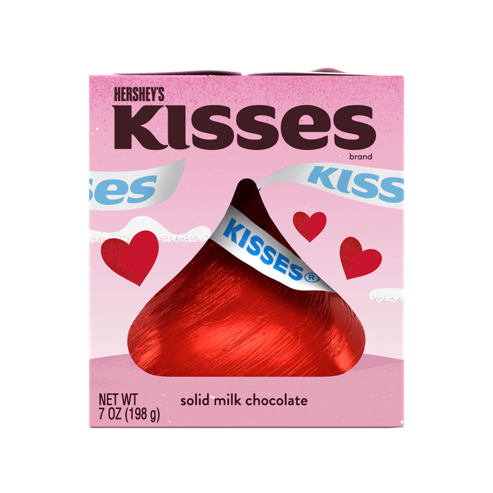 Image of Giant Valentines HERSHEY'S KISSES Milk Chocolate, 7 oz. Packaging