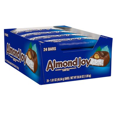 ALMOND JOY Coconut and Almond Chocolate Candy Bars, 1.61 oz (24 Count)