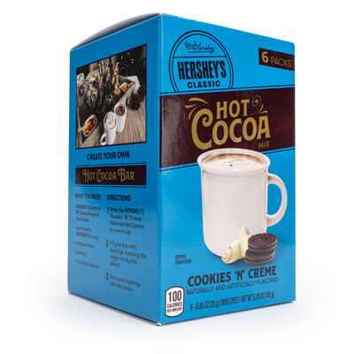 HERSHEY'S Cookies 'n' Cream Hot Cocoa Mix, 0.88oz (6 Count)