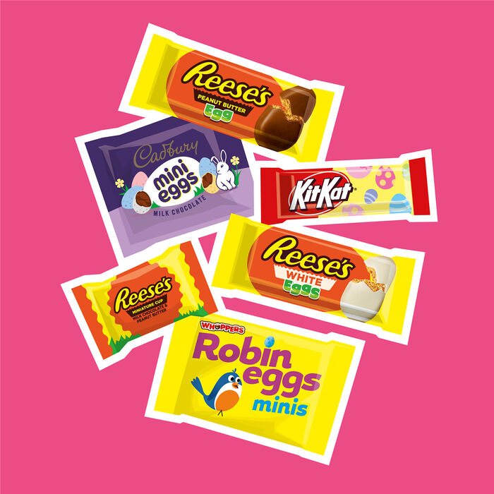 Image of Hershey Assorted Candy, Easter Bulk Bag, 35.23 oz (90 Pieces) Packaging
