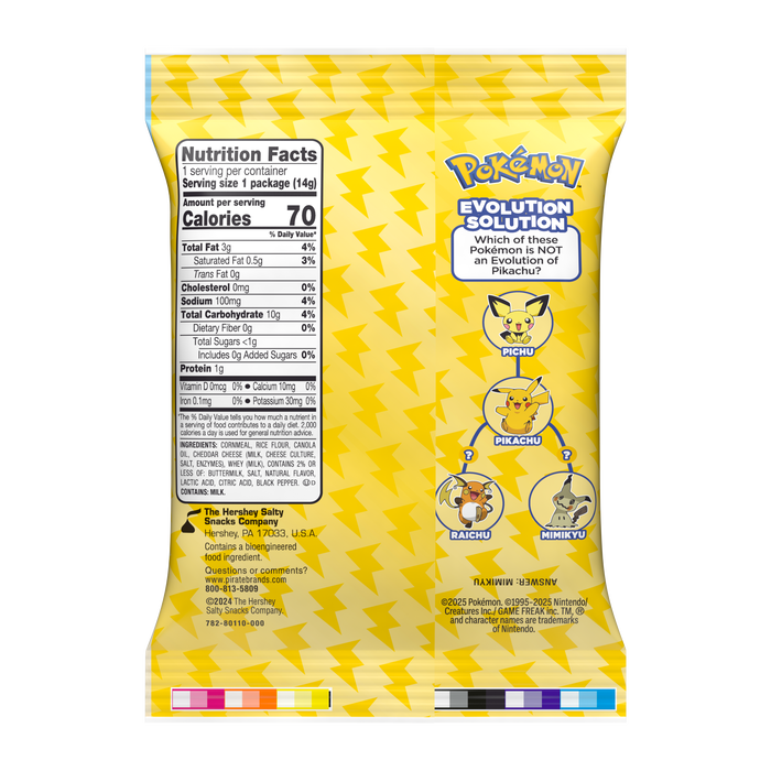 Image of PIRATE'S BOOTY Pokémon Aged White Cheddar Rice & Corn Puffs, 0.5 oz Bags (18 Count) Packaging