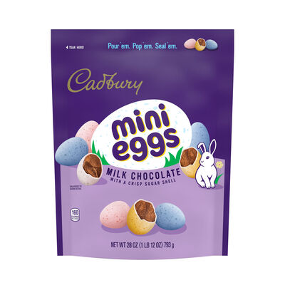 CADBURY MINI EGGS Milk Chocolate, Easter  Candy  Bag, 28 oz