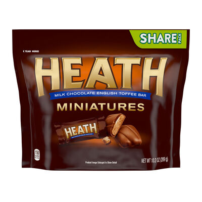 HEATH Chocolate English Toffee Miniatures 10.2oz Candy Bag