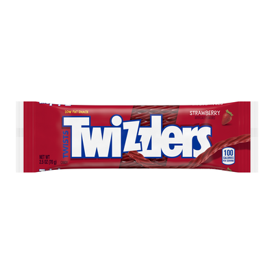 TWIZZLERS Strawberry Twists Standard Size 2.5oz Candy Bar