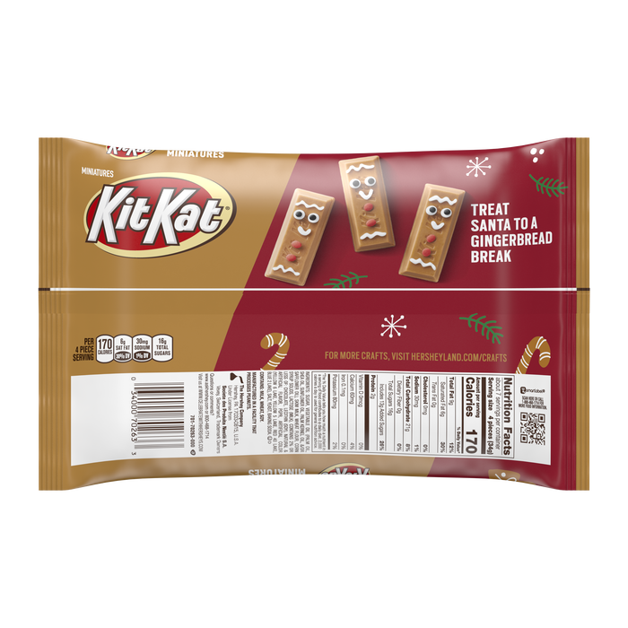 Image of Holiday KIT KAT Gingerbread Cookie Bag 8.4 oz. bag Packaging