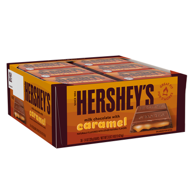 HERSHEY'S Milk Chocolate with Caramel Candy Bars, 1.4 oz (36 Count)