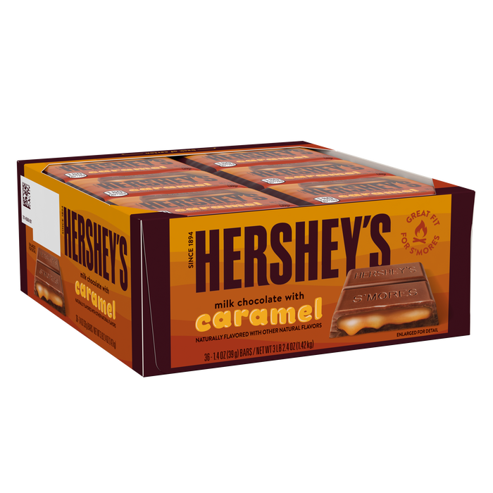 Image of HERSHEY'S Milk Chocolate with Caramel Candy Bars, 1.4 oz (36 Count) Packaging