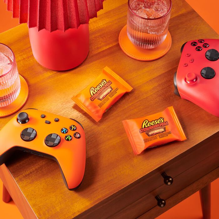 Image of REESE'S PB&J Strawberry Milk Chocolate Snack Size Peanut Butter Cups, 9.35 oz Packaging