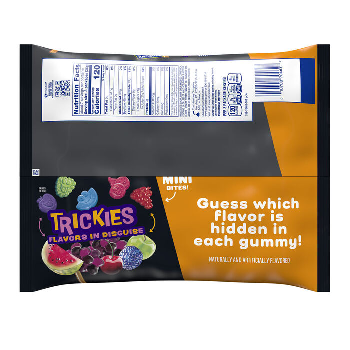 Image of JOLLY RANCHER TRICKIES Gummies Minis Assorted Fruit Flavored, Halloween Candy Bag, 9.2 oz Packaging