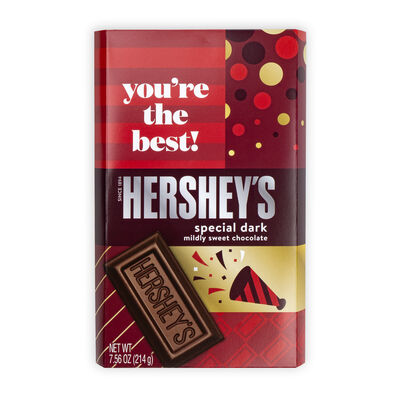 HERSHEY’S SPECIAL DARK 7.56 oz Candy Bar with Thank You Sleeve