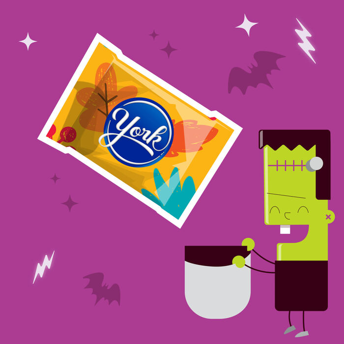 Image of YORK Dark Chocolate Peppermint Patties Pumpkins, Fall Candy Bag, 8.6 oz Packaging