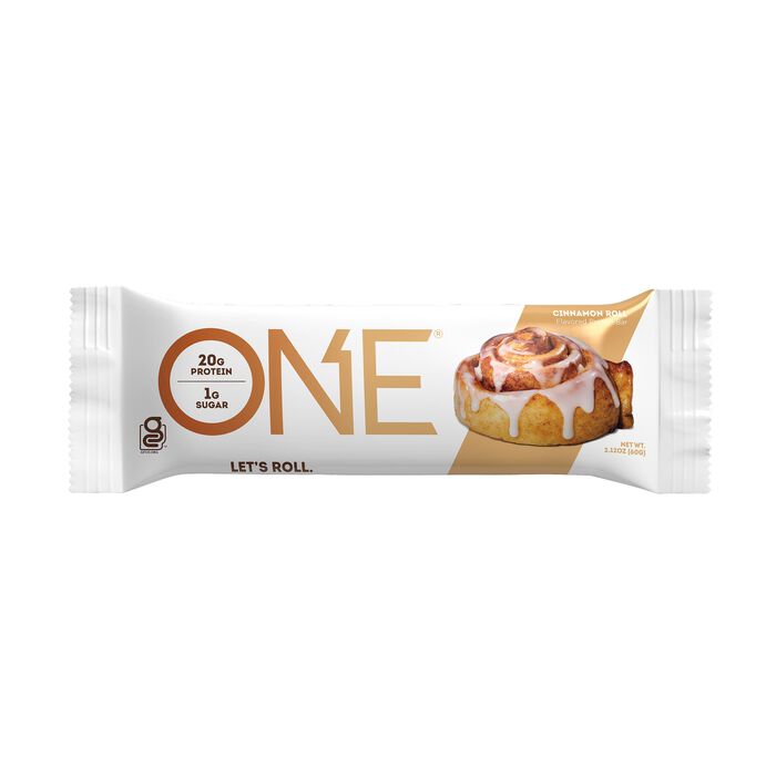 Image of ONE Cinnamon Roll Flavored Protein Bars, 2.12 oz (12 Count) Packaging