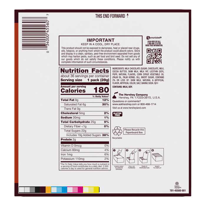 Image of HERSHEY'S Milk Chocolate with Caramel Candy Bars, 1.4 oz (36 Count) Packaging