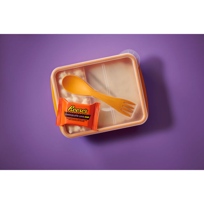 Image of REESE'S Chocolate Lava Milk Chocolate Snack Size Peanut Butter Cups Candy Bag, 9.35 oz Packaging