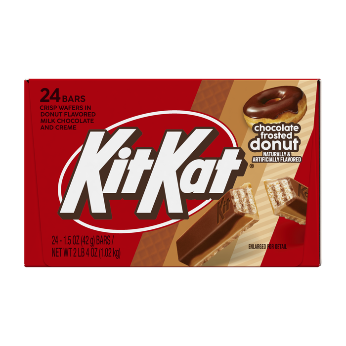 Image of KIT KAT® Chocolate Frosted Donut Wafer Candy Bars, 1.5oz (24 Count) Packaging