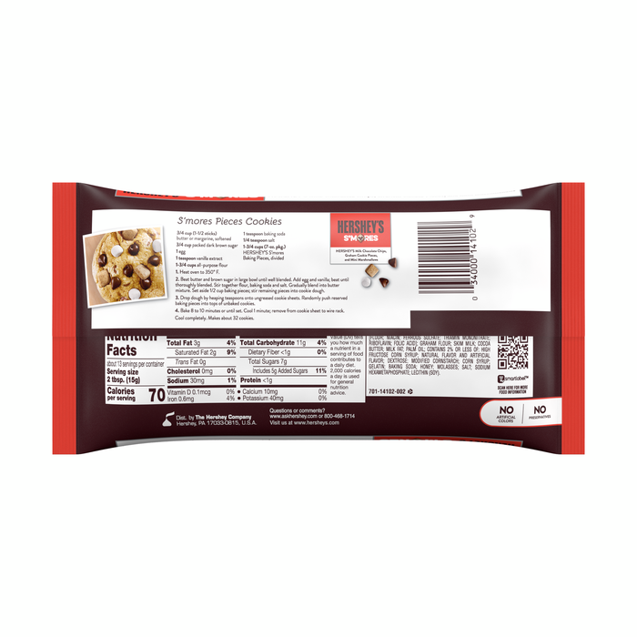 Image of HERSHEY'S S'MORES Baking Pieces Packaging