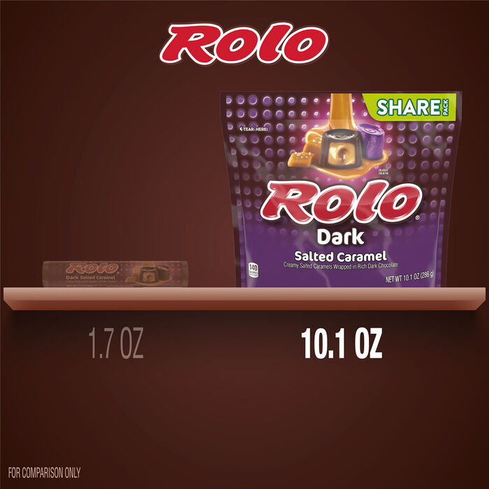 Image of ROLO Salted Caramel Dark Chocolate Candy Bag 10.1 oz Candy Bag Packaging