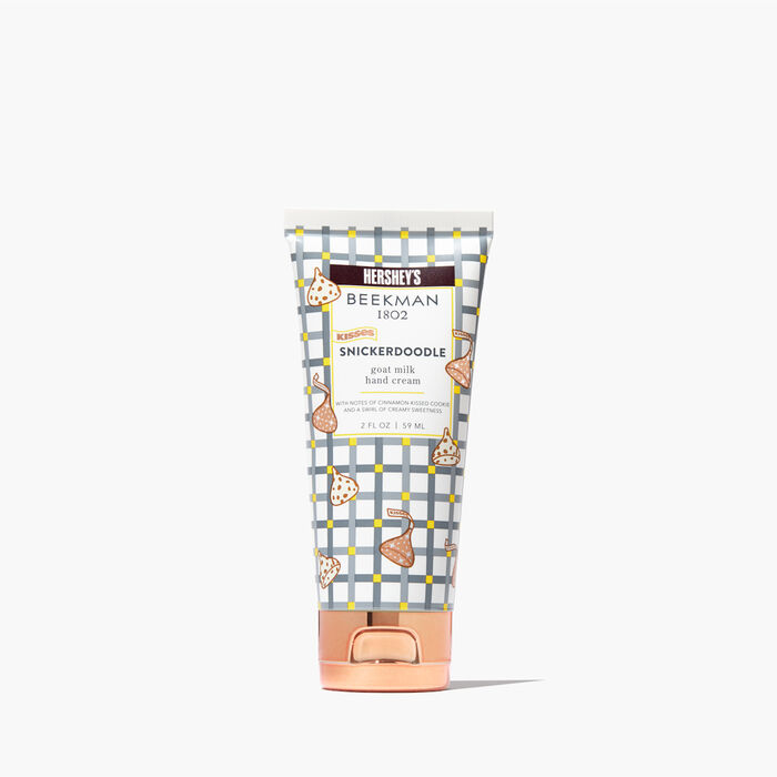 Image of Limited-Edition Beekman 1802 x HERSHEY'S KISSES Snickerdoodle Hand Cream 2 oz Packaging