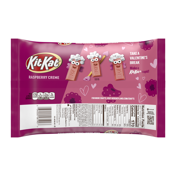 Image of Valentines Kit Kat Raspberry Cream Minis Bag 8.4 oz. bag Packaging