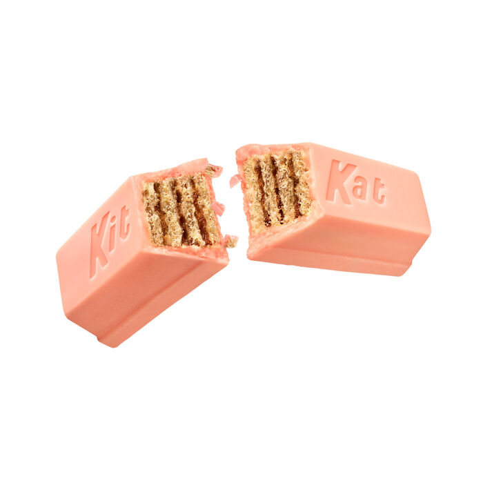 Image of KIT KAT® Raspberry Flavored Creme Snack Size Wafers, Valentine's Candy Bag, 8.8 oz Packaging