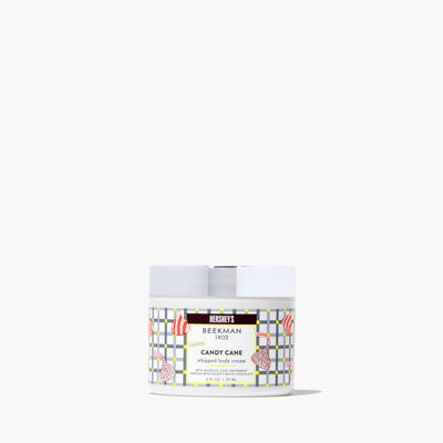 Limited-Edition Beekman 1802 x HERSHEY’S Travel-Size KISSES Candy Cane Whipped Body Cream 2 oz