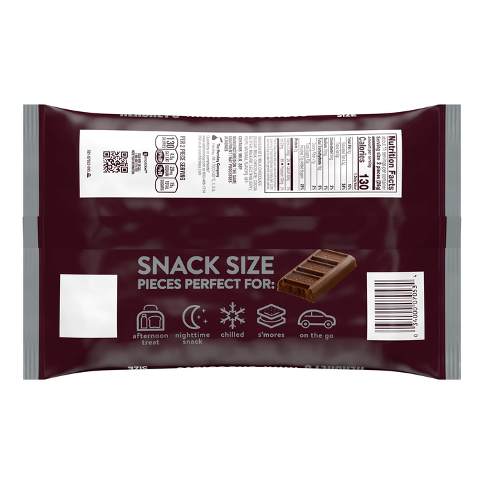 Image of HERSHEY'S Milk Chocolate Snack Size Packaging