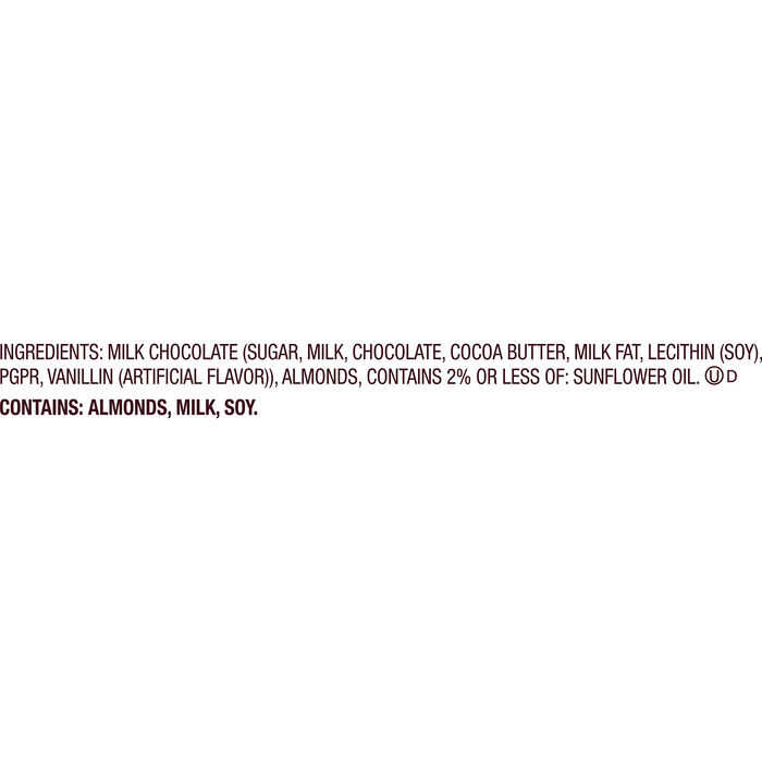 Image of HERSHEY'S KISSES Milk Chocolate with Almonds Candy Share Pack, 8.7 oz Packaging