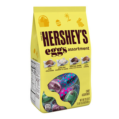HERSHEY'S Assorted Eggs, Easter Candy Bulk Bag, 29.33 oz