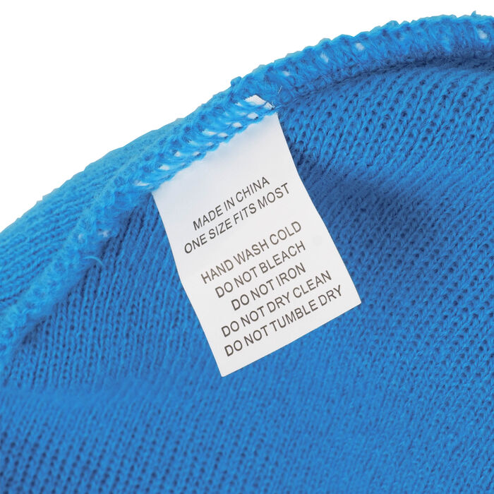 Image of KISSES Branded Knit Pom Beanie Hat Packaging