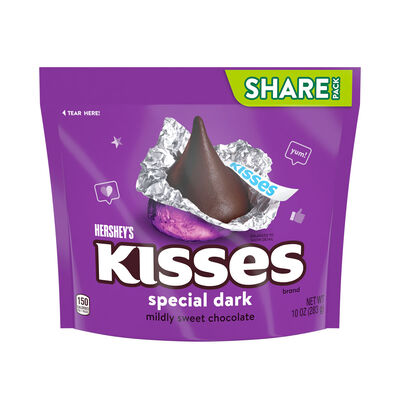 HERSHEY'S KISSES Special Dark Chocolate 10oz Candy Bag