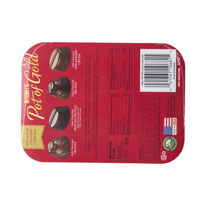 Image of HERSHEY&rsquo;S POT OF GOLD Milk Chocolate & Dark Chocolate Holiday Collection (1.46oz)&nbsp; Packaging