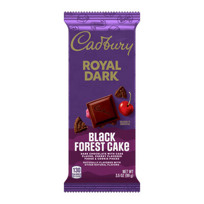 CADBURY Black Forest Cake Dark Chocolate with Cherry Fudge & Cookie Pieces X-Large 3.5oz Candy Bar